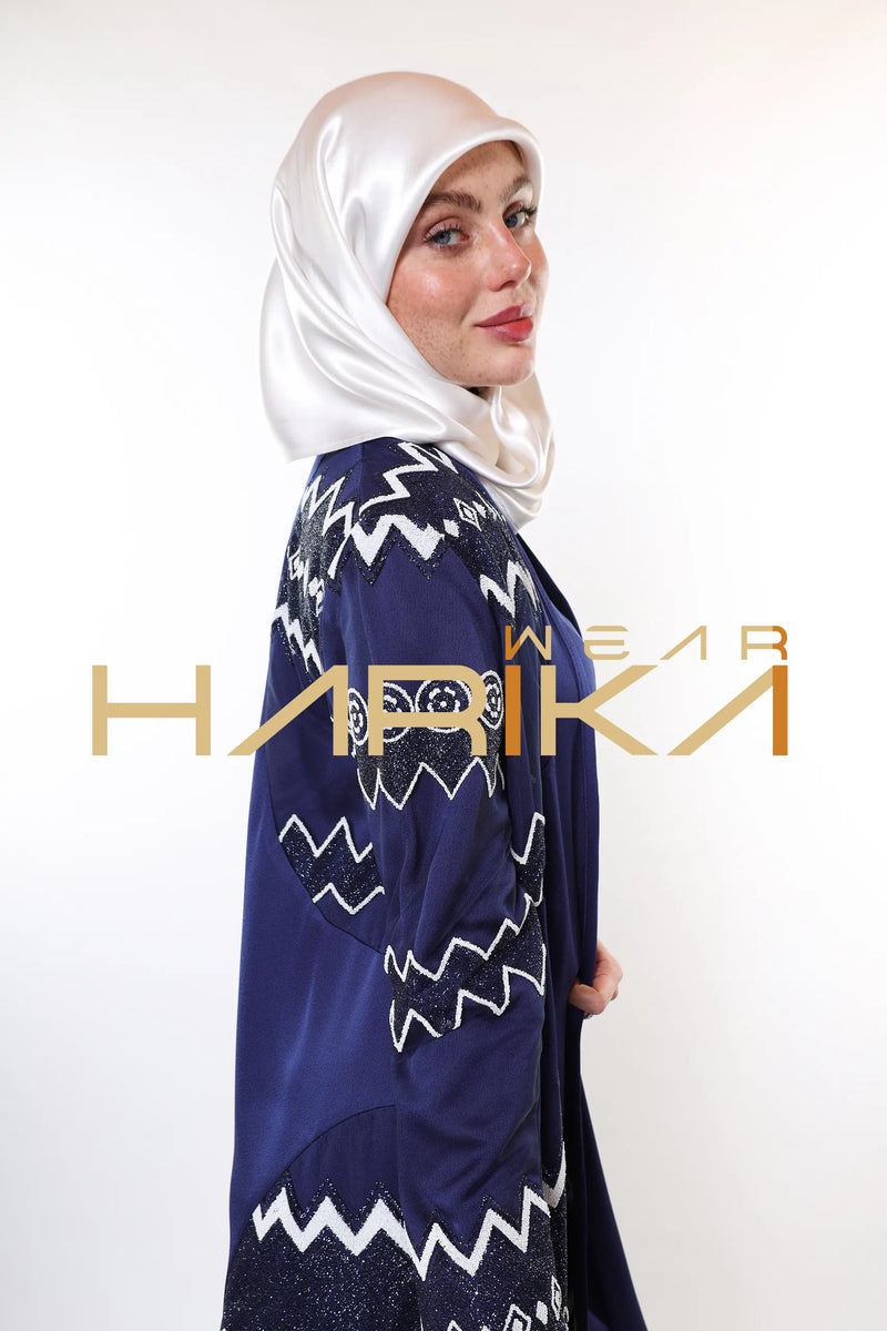 Beyaz İpek Akşam Yıldızı Eşarp