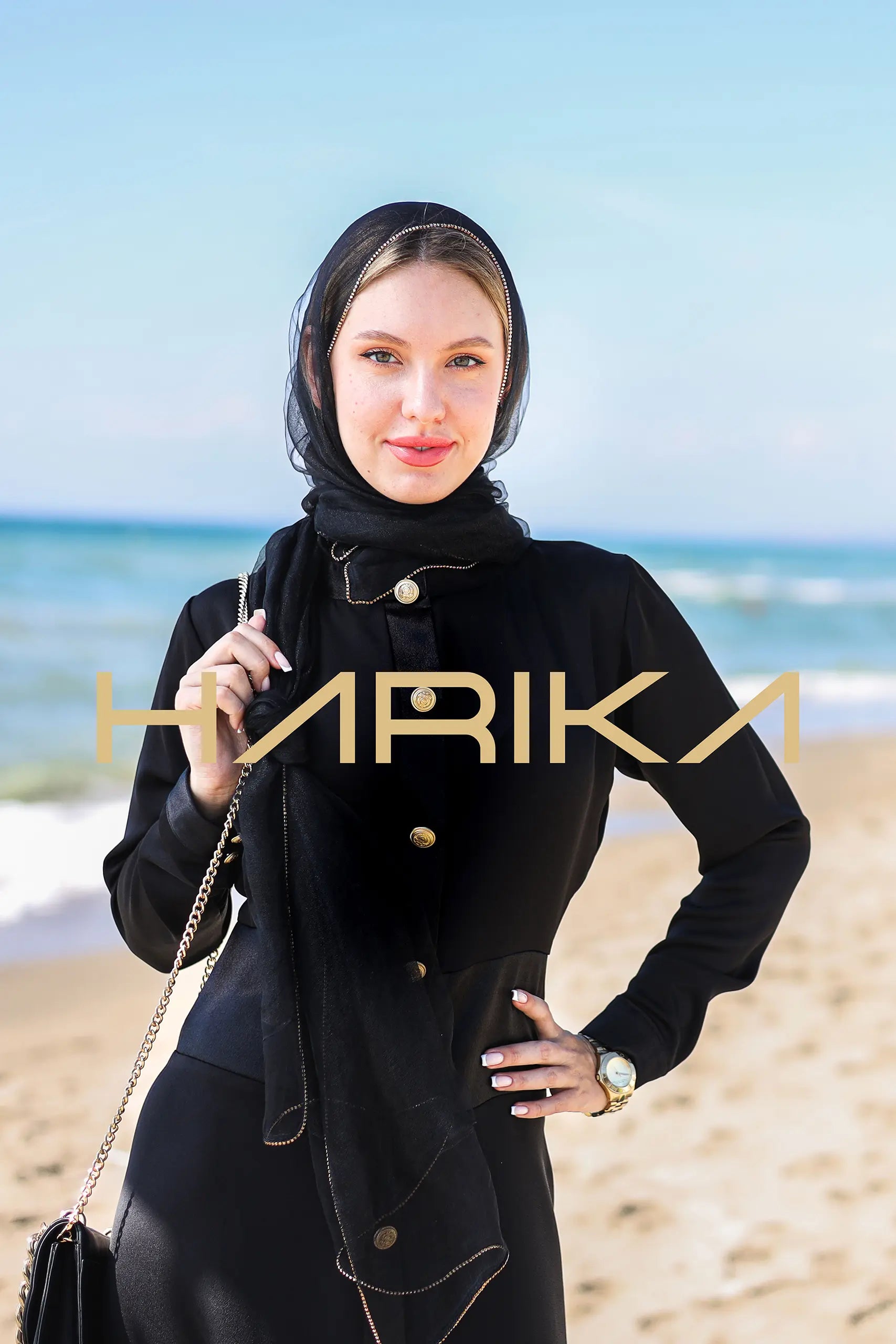 Siyah Düğmeli ipek Krep Elbise