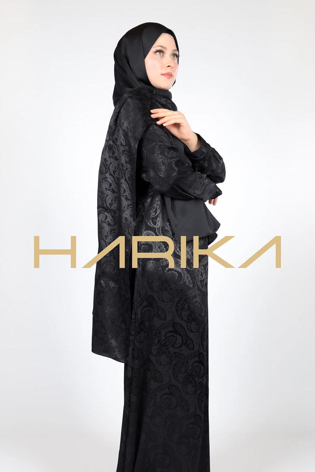 Siyah Premium Jessica İpek elbise