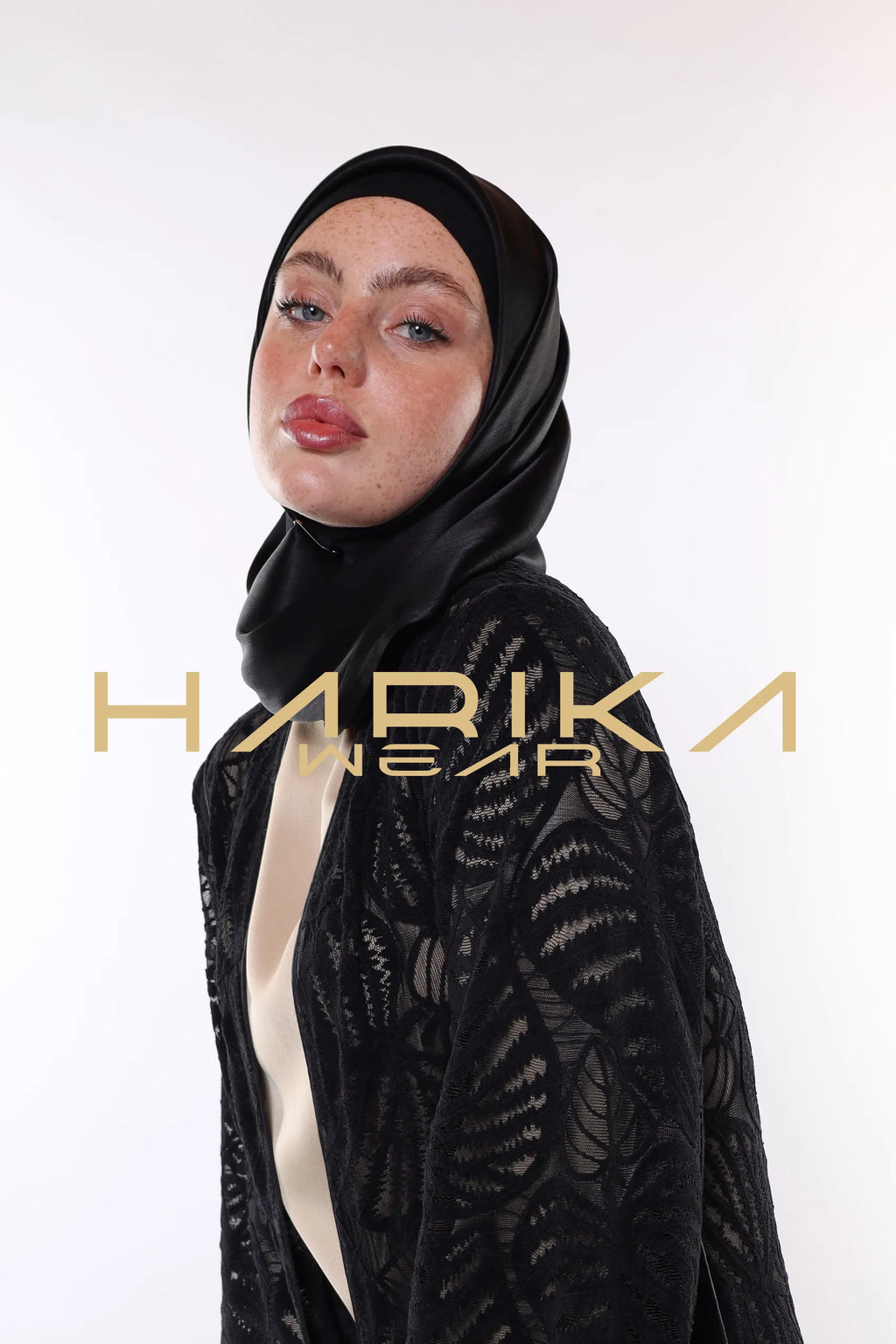 SİYAH İpek Akşam Yıldızı Eşarp