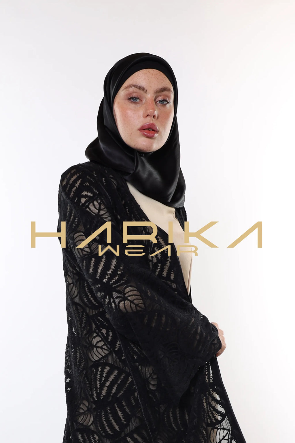 SİYAH İpek Akşam Yıldızı Eşarp