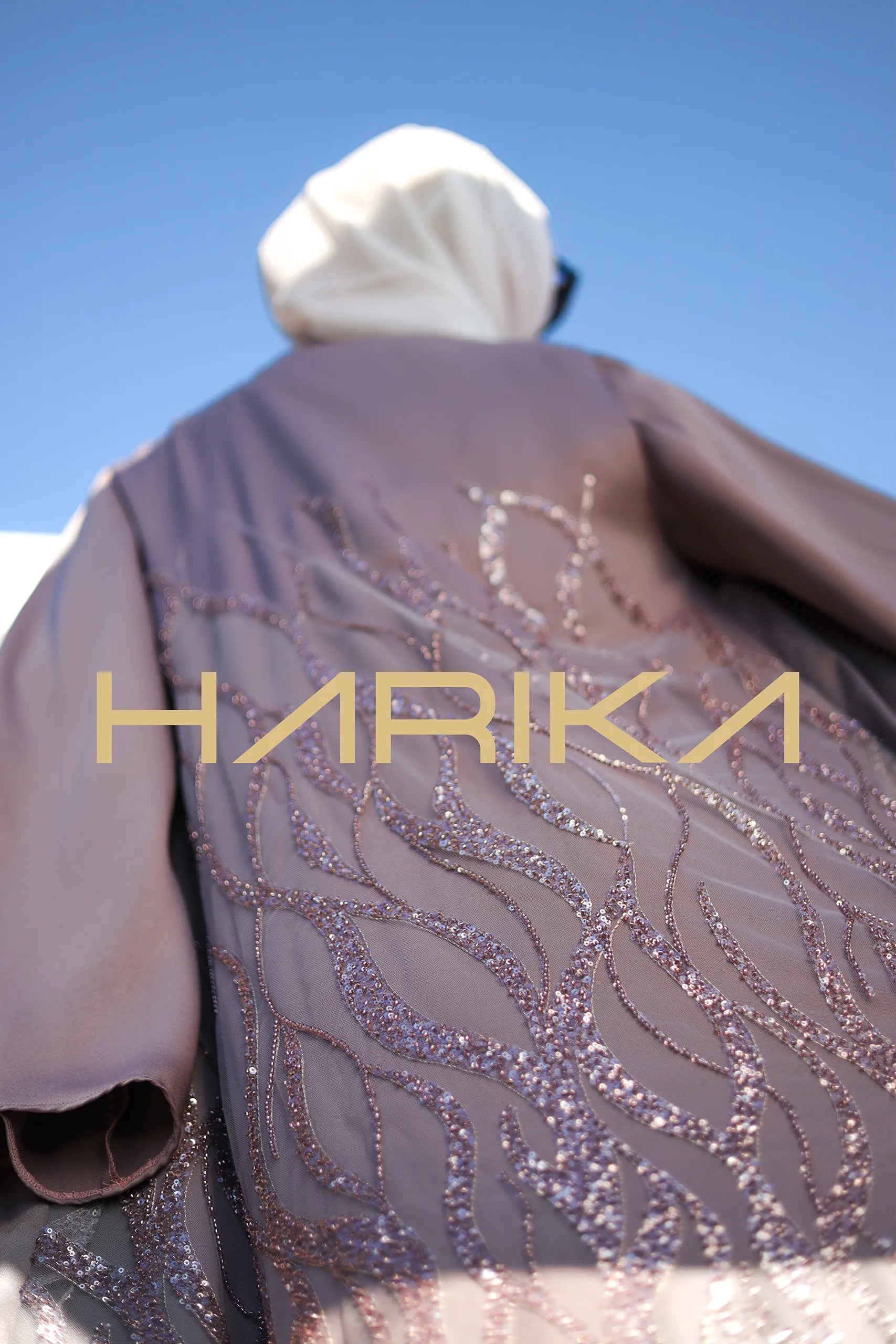 açık Pembe işlemeli ferace