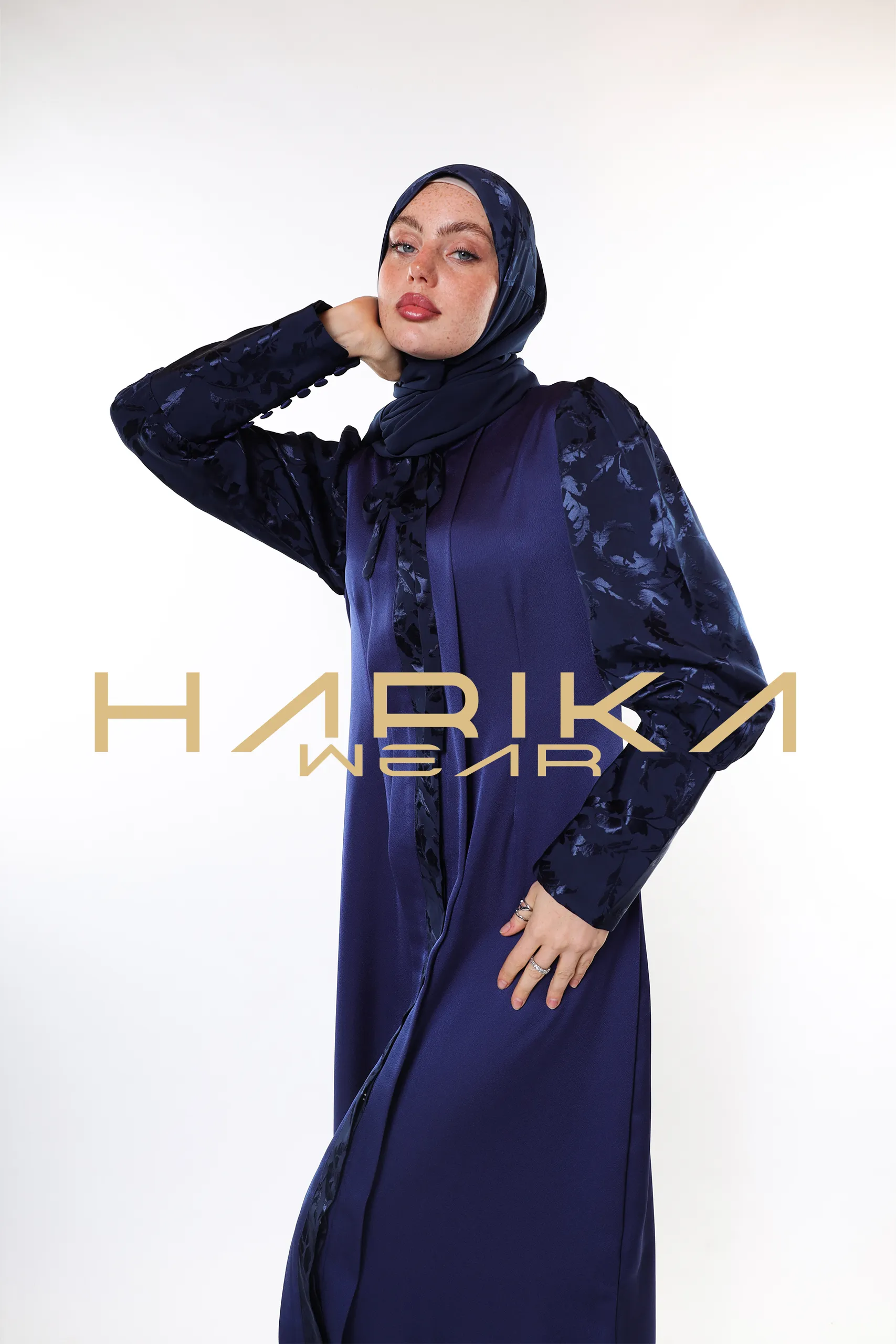"Shining Elegance" Double Silk Abaya