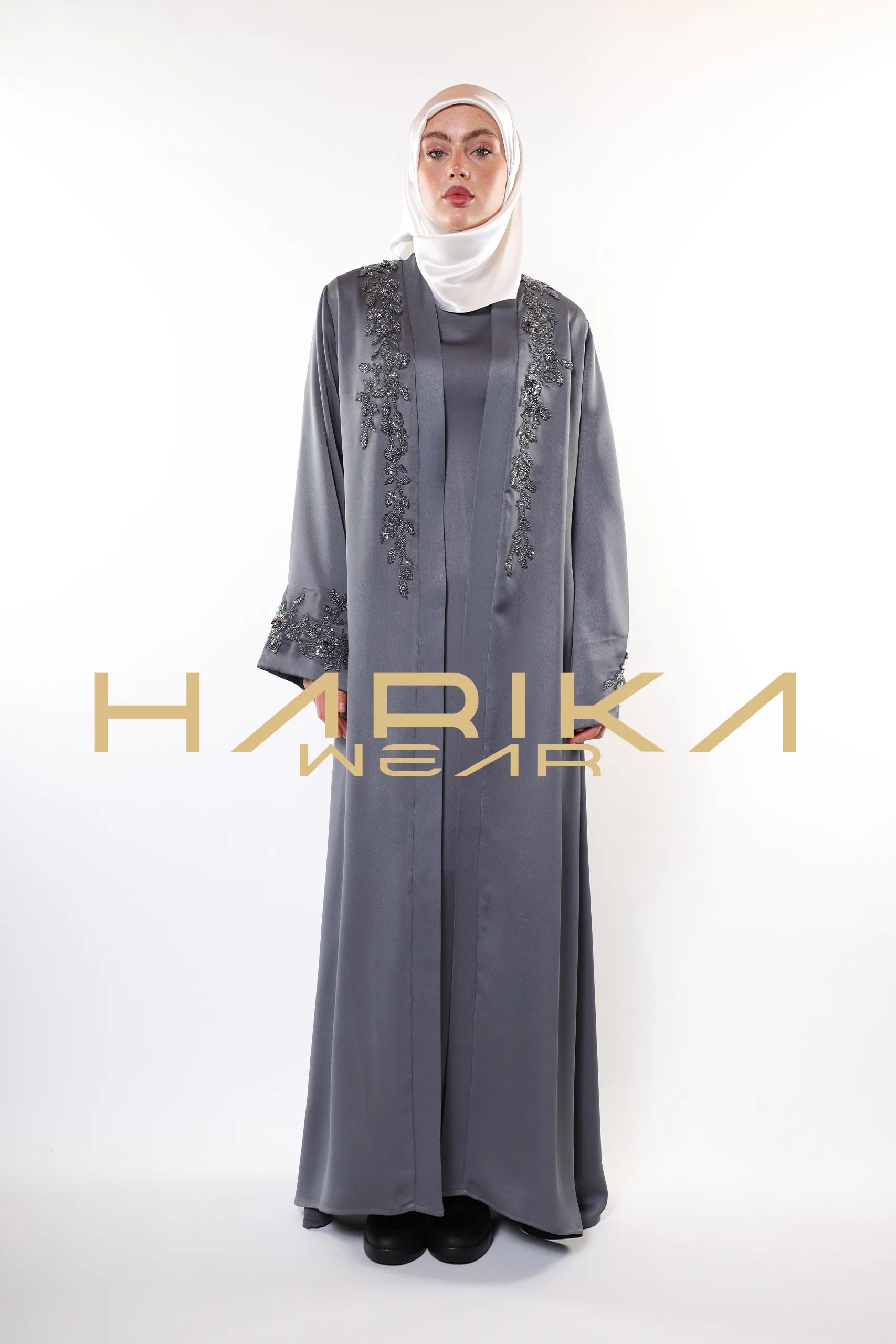 Ay ışığı - özel gri abaya