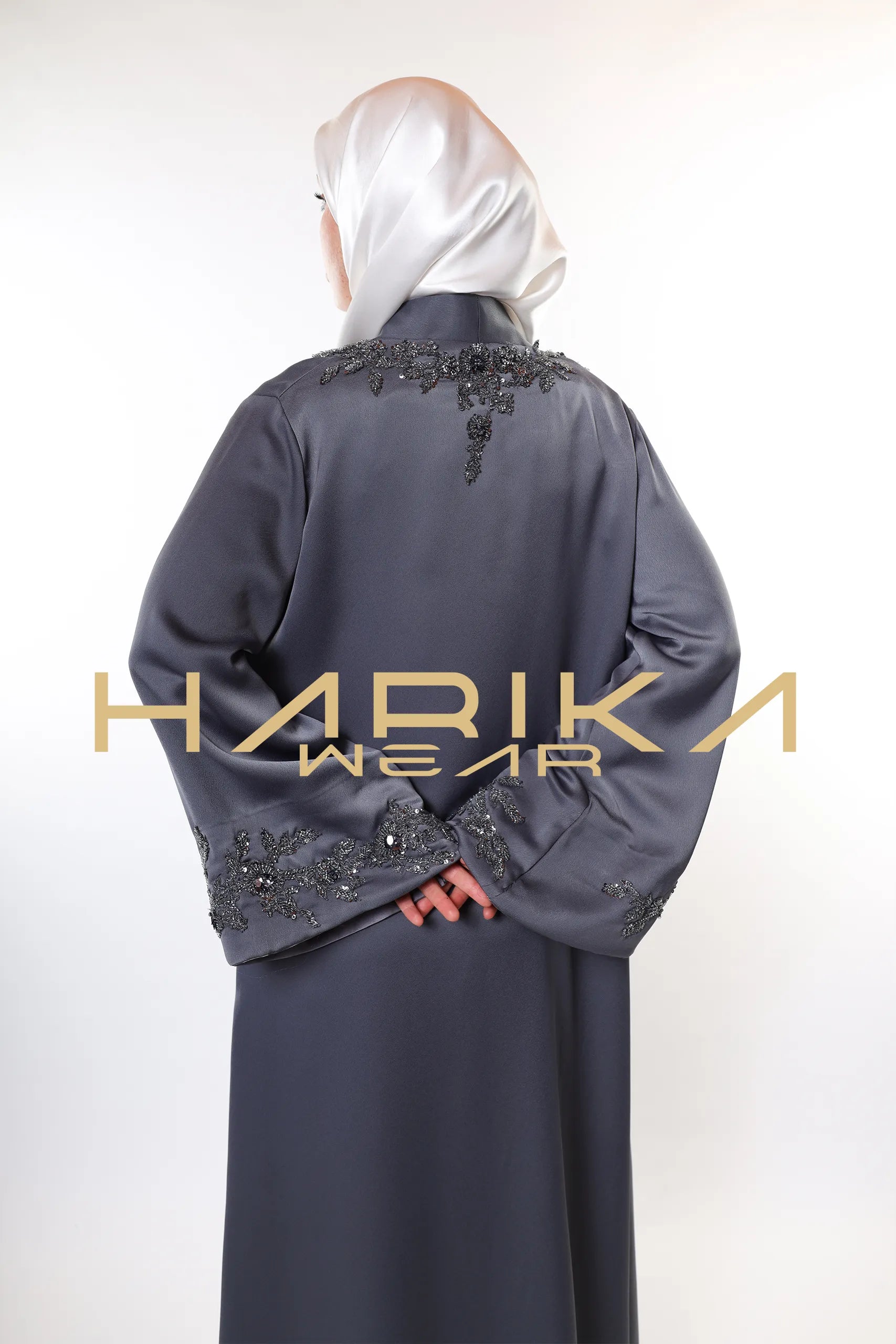 Ay ışığı - özel gri abaya