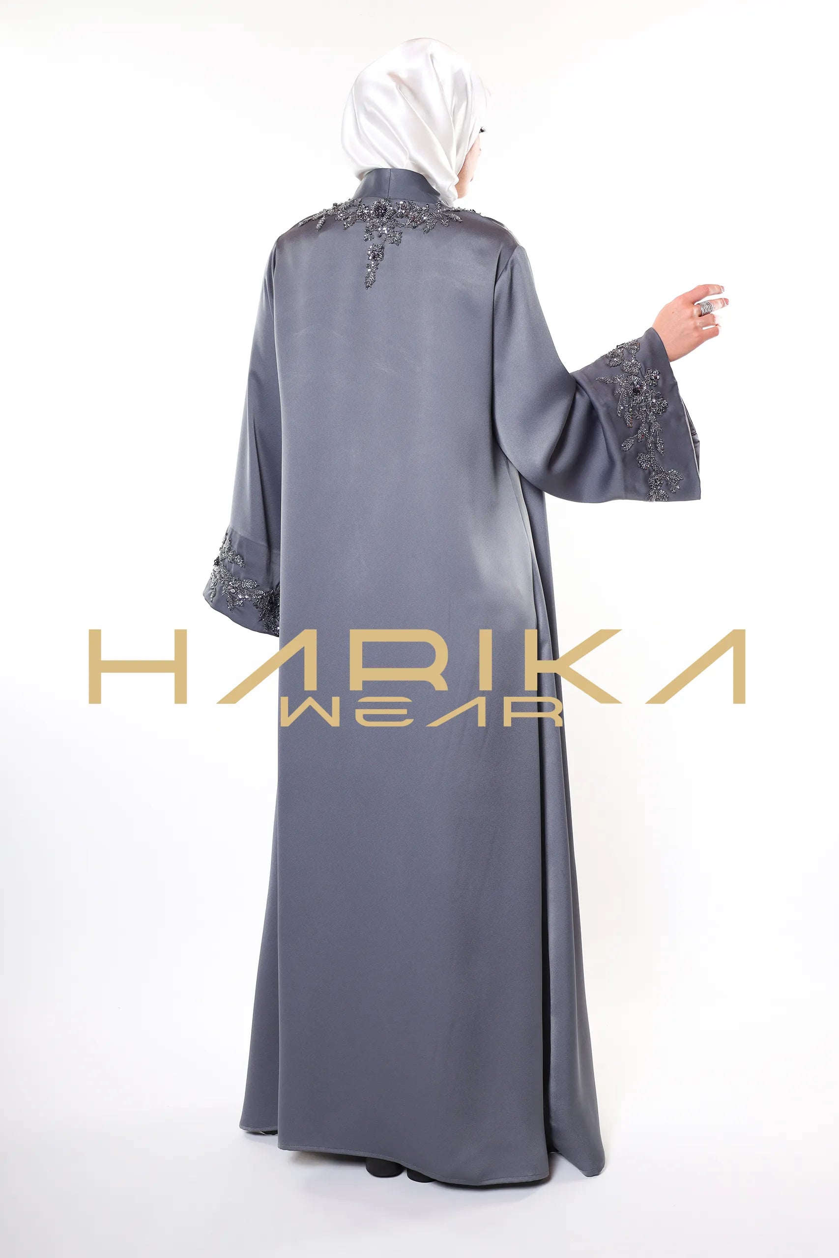 Ay ışığı - özel gri abaya