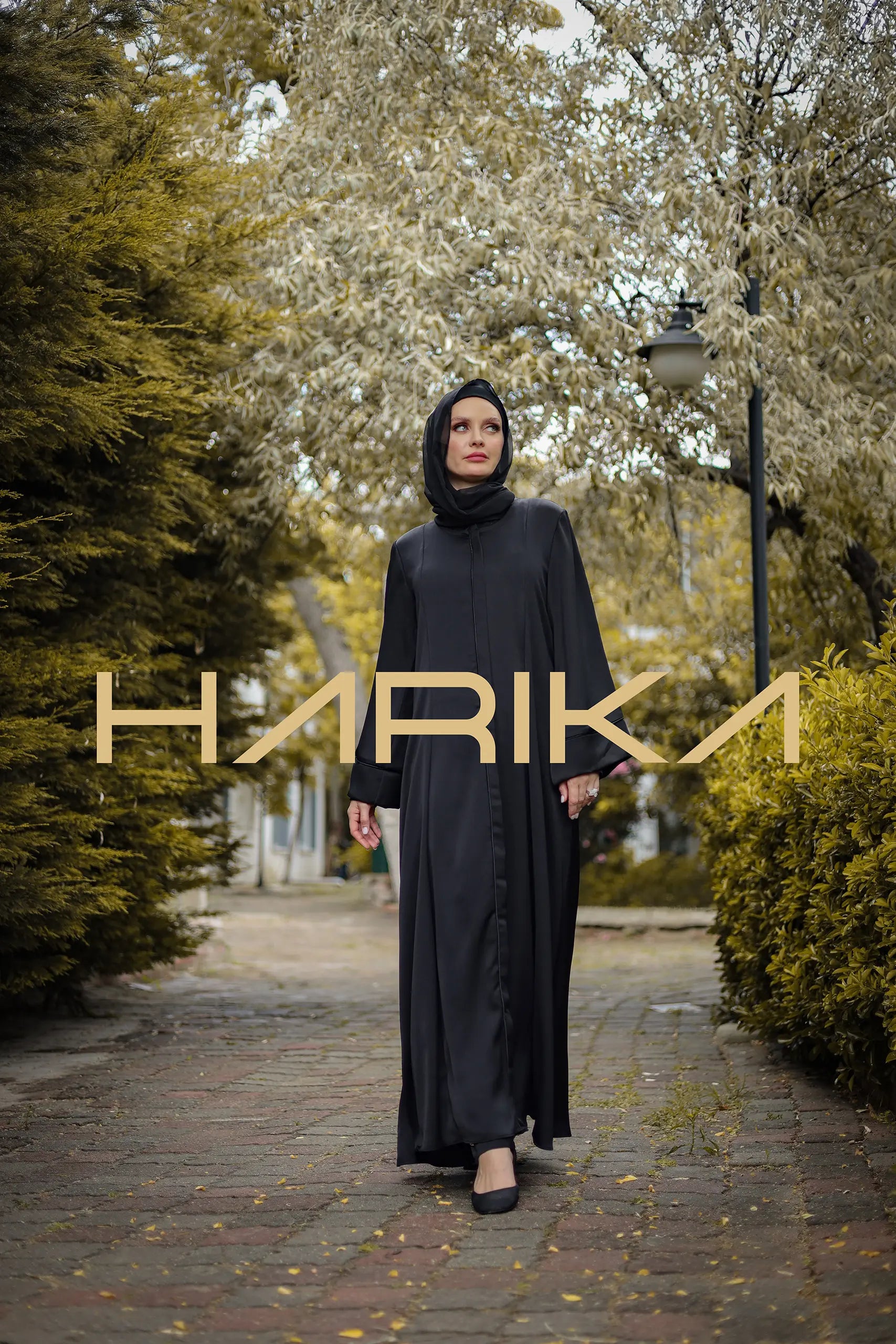 İpek Krep Siyah Ferace