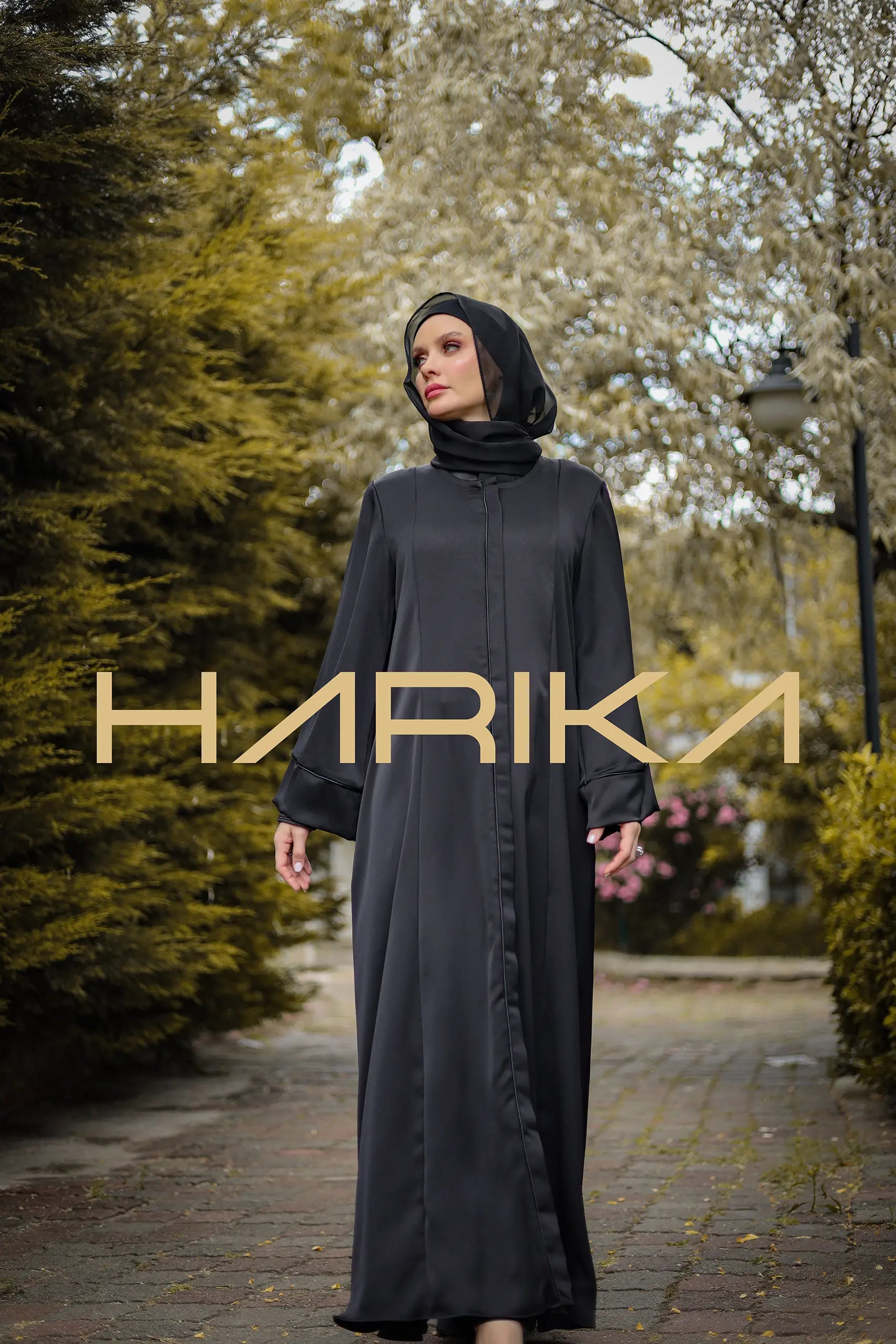 İpek Krep Siyah Ferace
