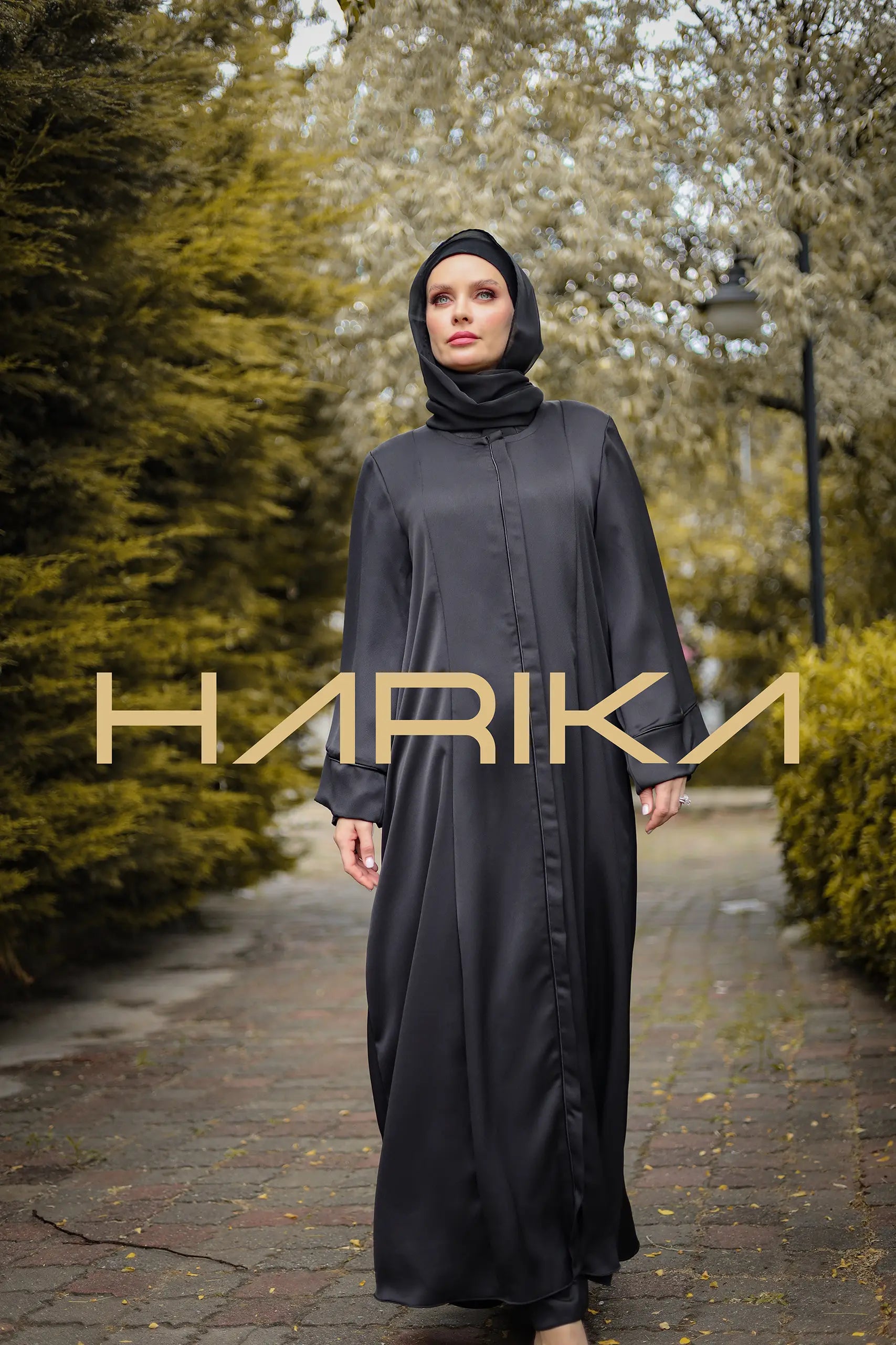 İpek Krep Siyah Ferace