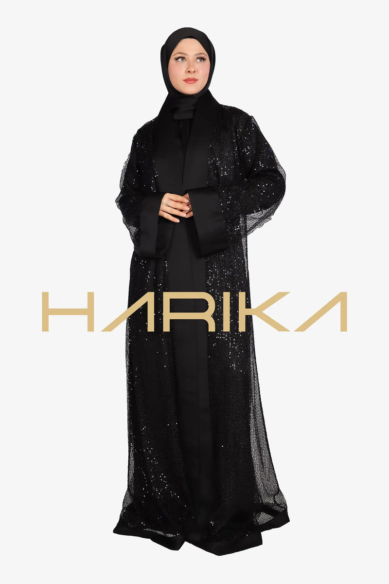 Siyah Işıltıyla Zarafetin Tanımı-Abaya