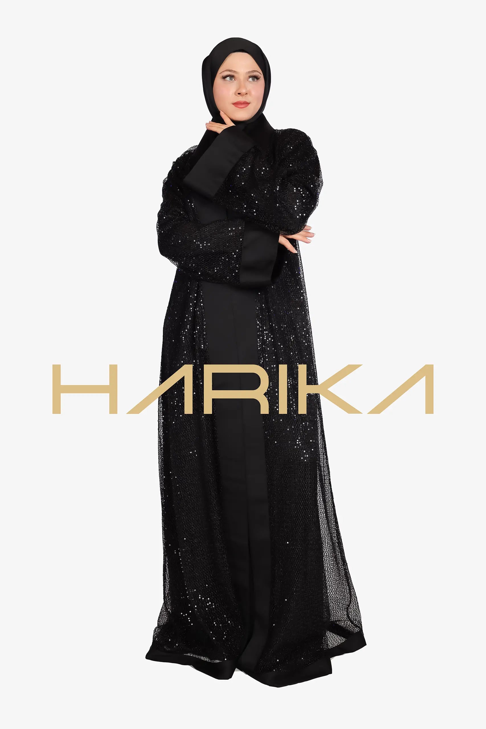 Siyah Işıltıyla Zarafetin Tanımı-Abaya