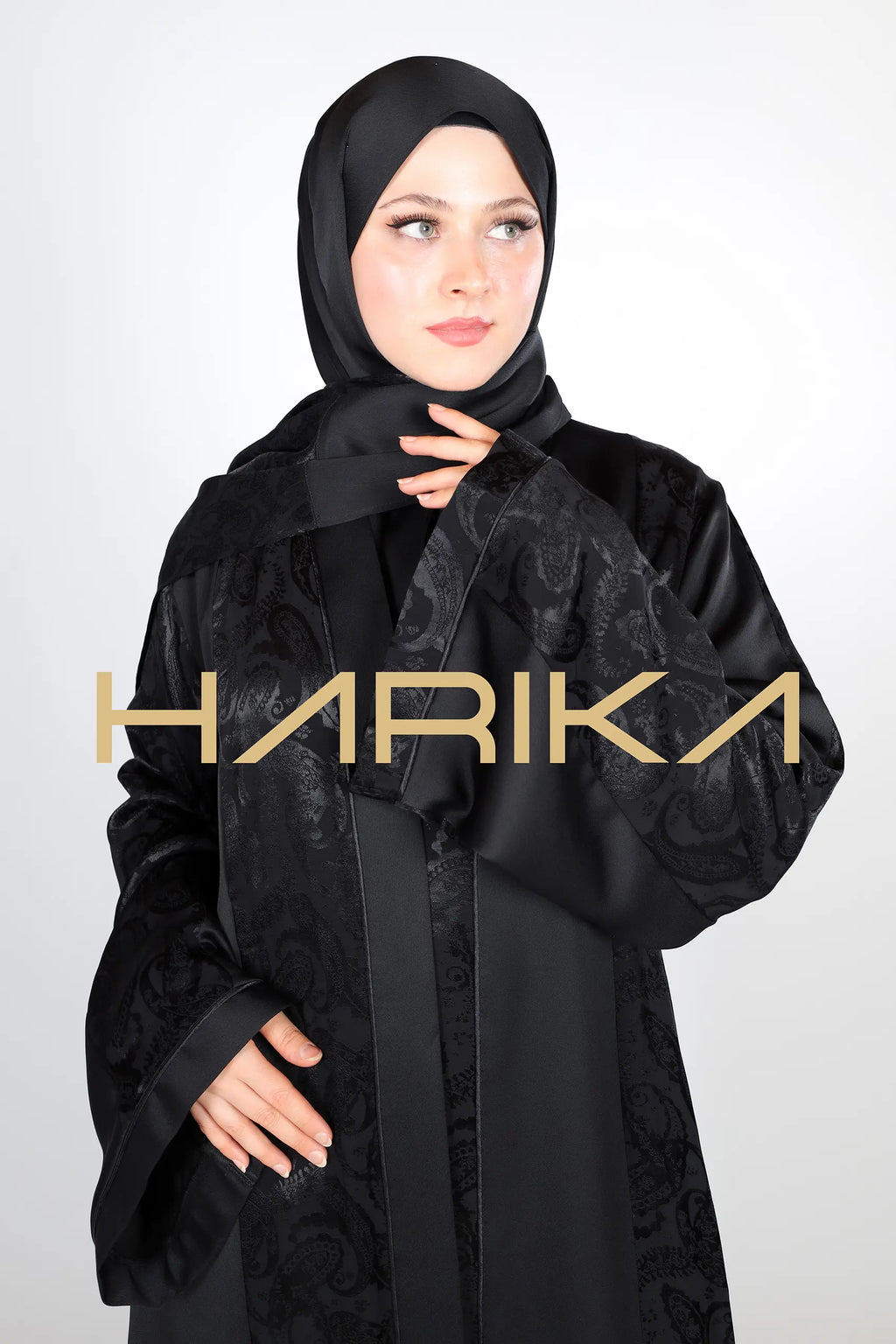 Siyah Premium Jessica İpek Ferace