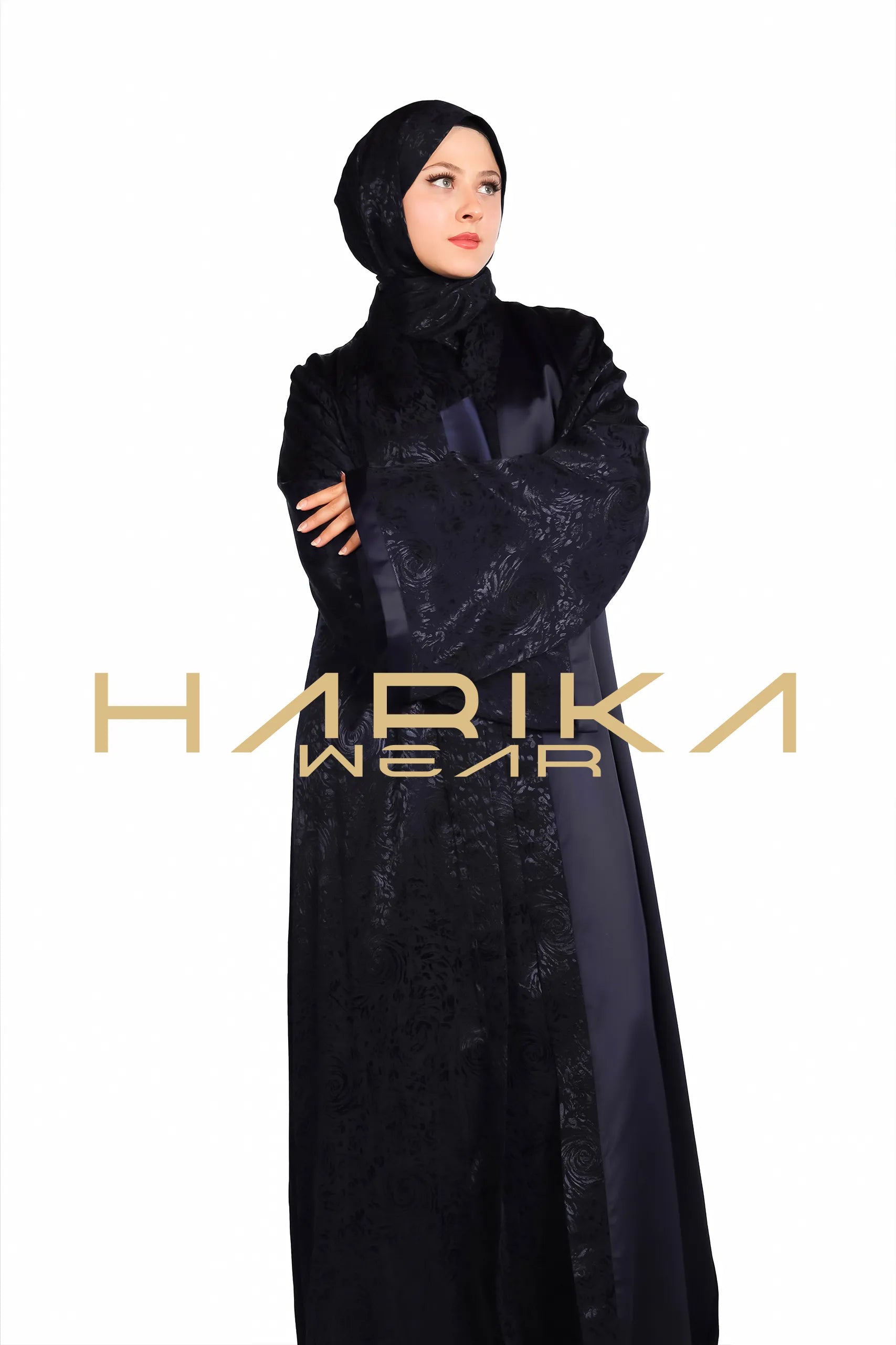Lacivert Premium Jessica İpek Ferace (Sadece Ferace)
