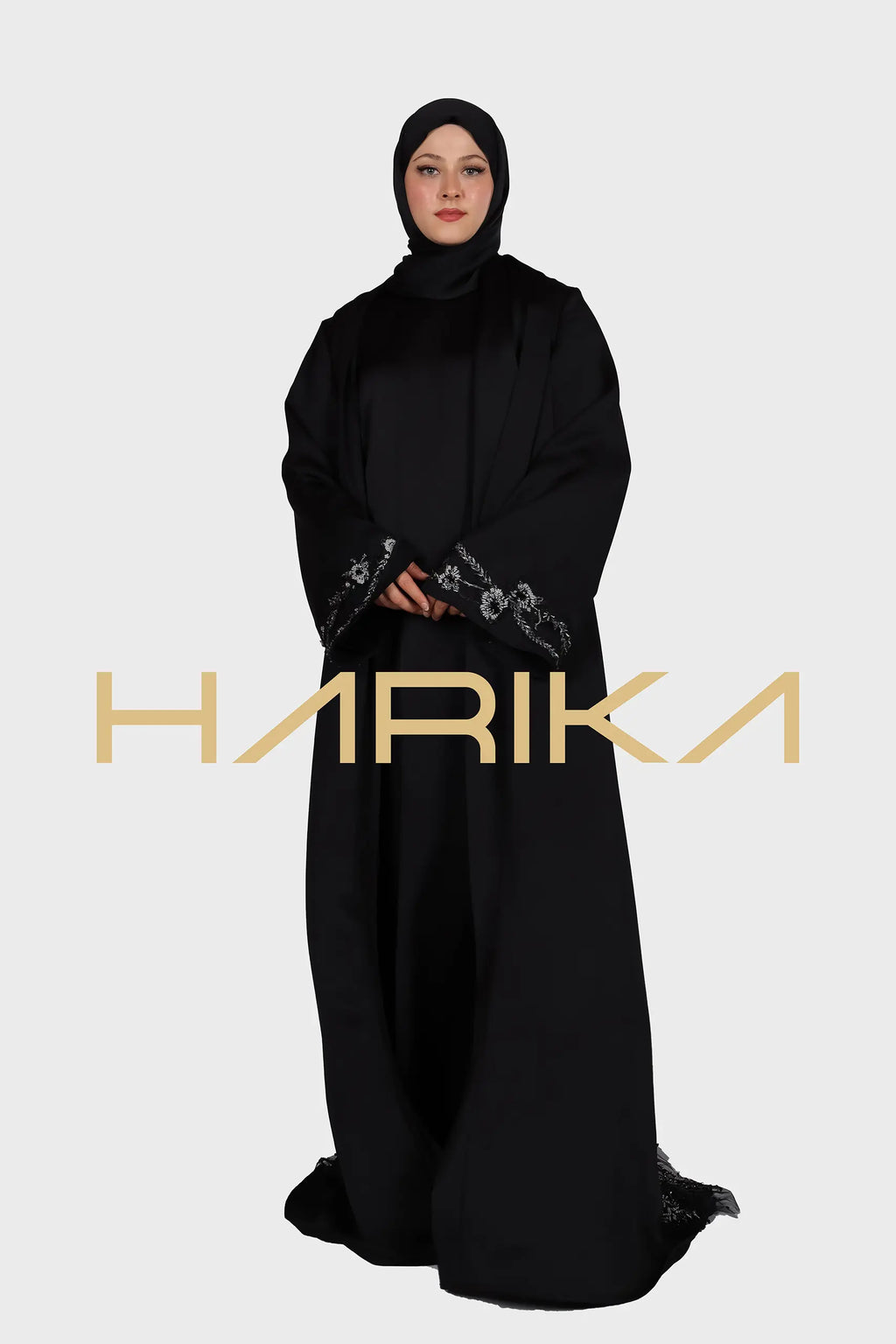 Kaliteli Kristal Çiçek Desenli VIP ferace (ABAYA VE ŞAL)