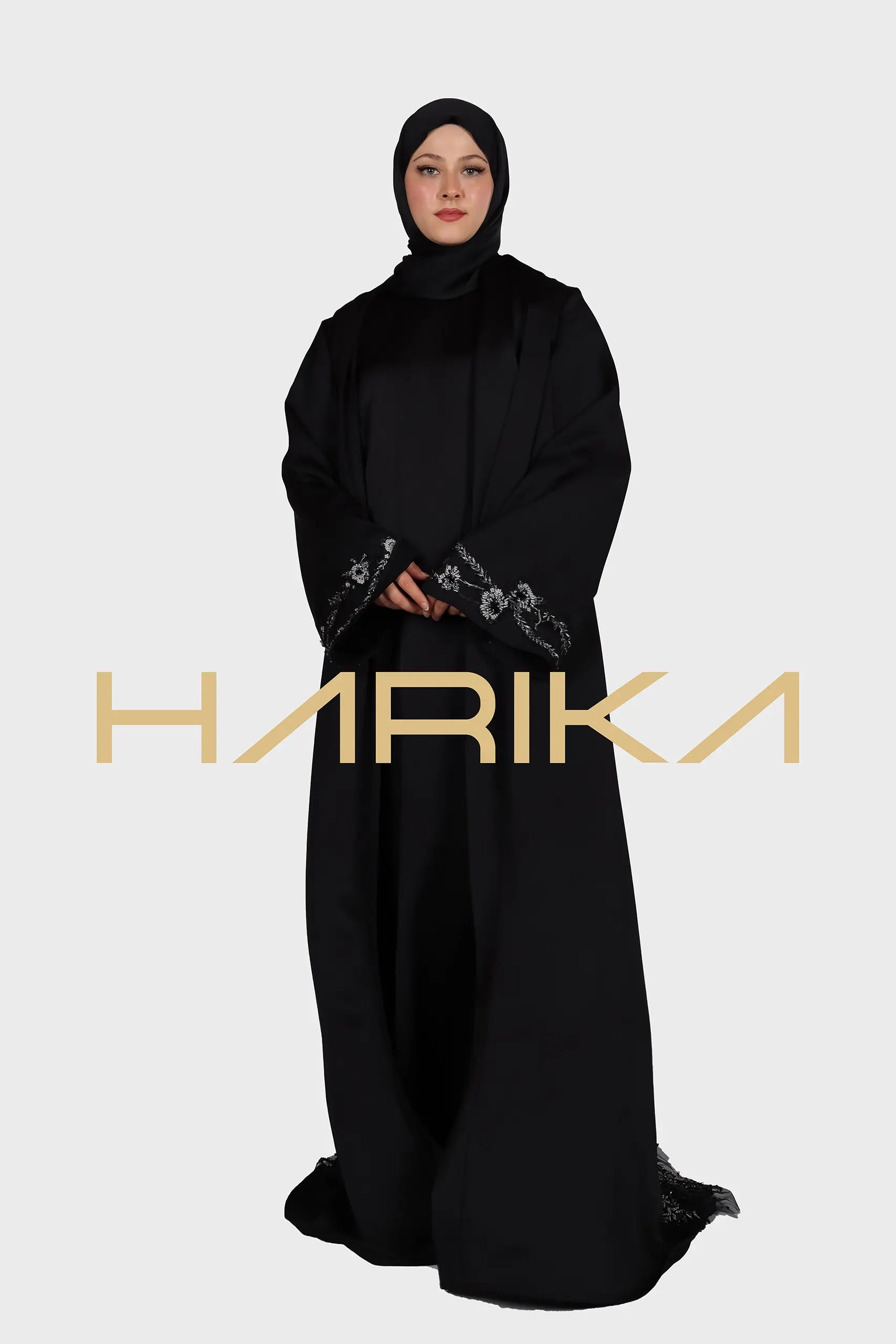 Kaliteli Kristal Çiçek Desenli VIP ferace (ABAYA VE ŞAL)