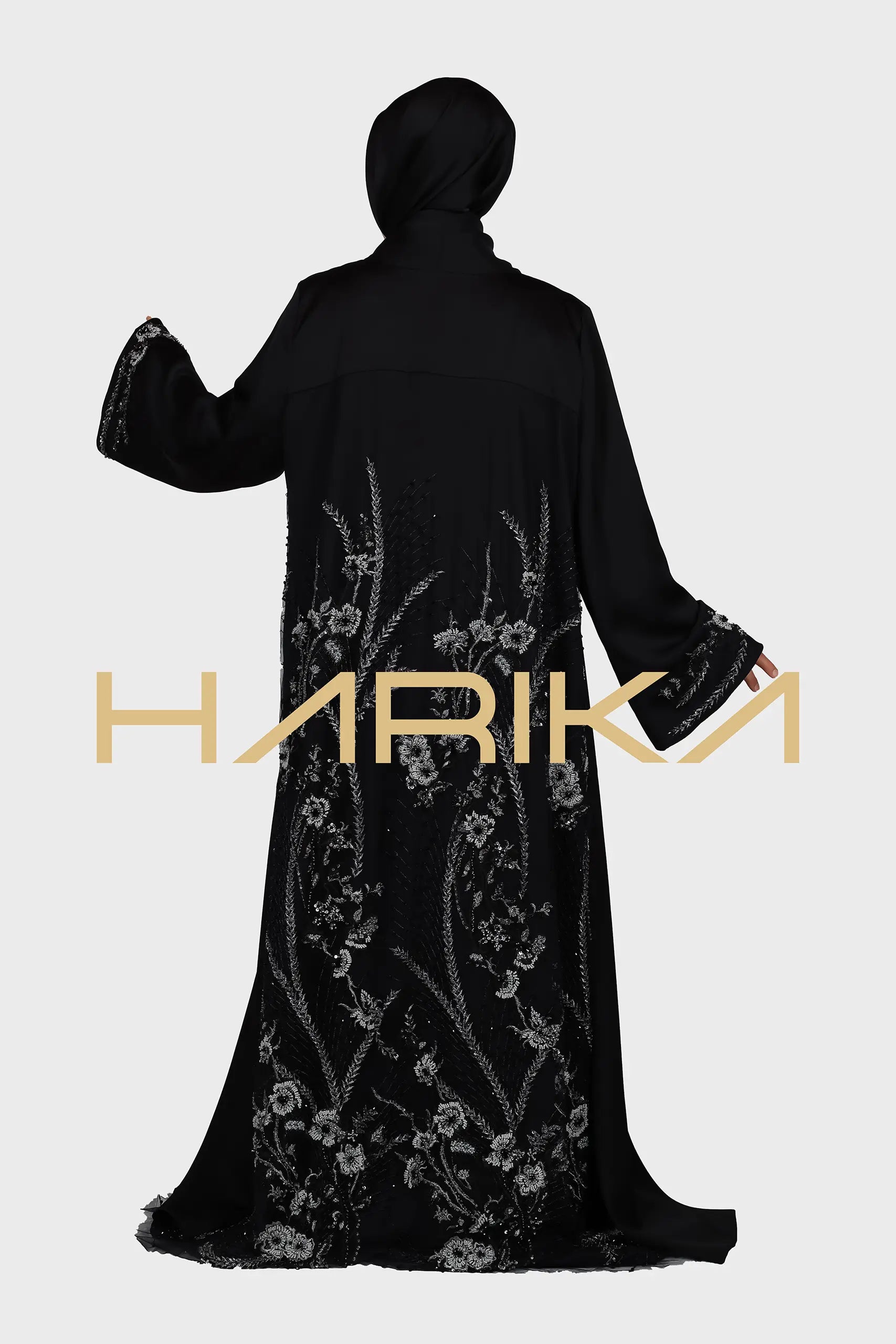 Kaliteli Kristal Çiçek Desenli VIP ferace (ABAYA VE ŞAL)