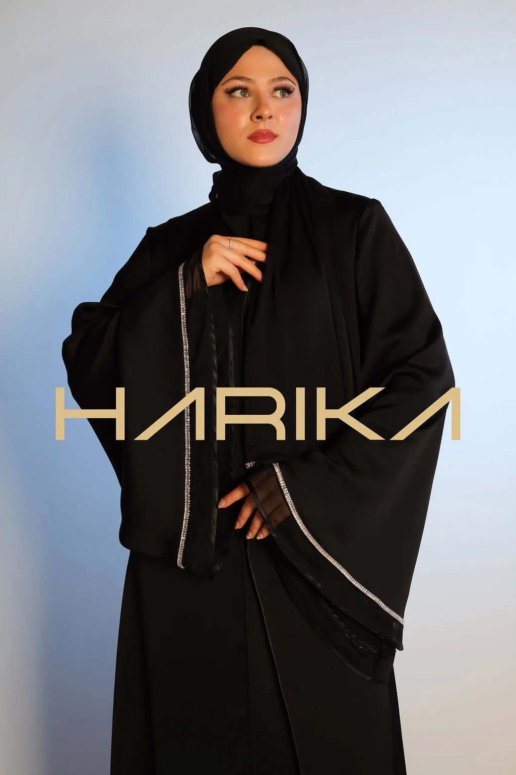 Vip Tasarım Kristal Detayli Ferace (ABAYA ve ŞAL)
