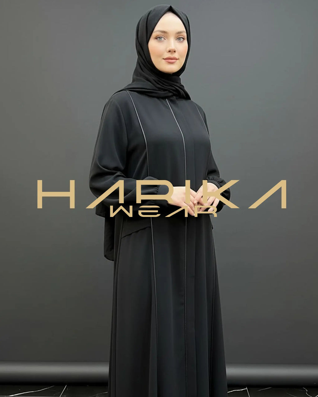 DUBAİ İPEĞİNDEN CEPLİ VE GENİŞ KESİMLİ ABAYA