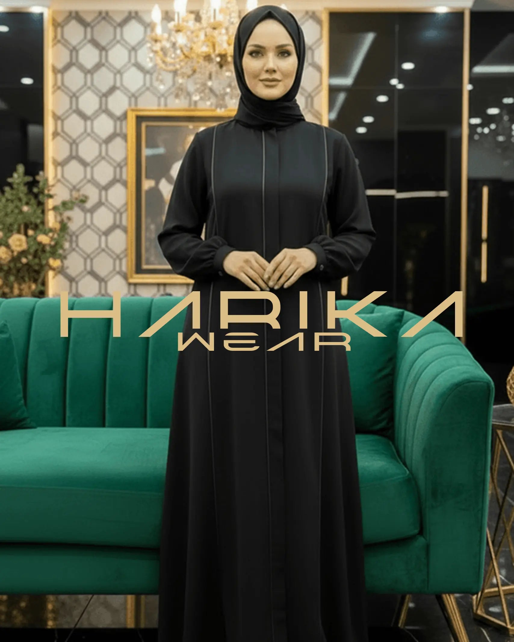 DUBAİ İPEĞİNDEN CEPLİ VE GENİŞ KESİMLİ ABAYA