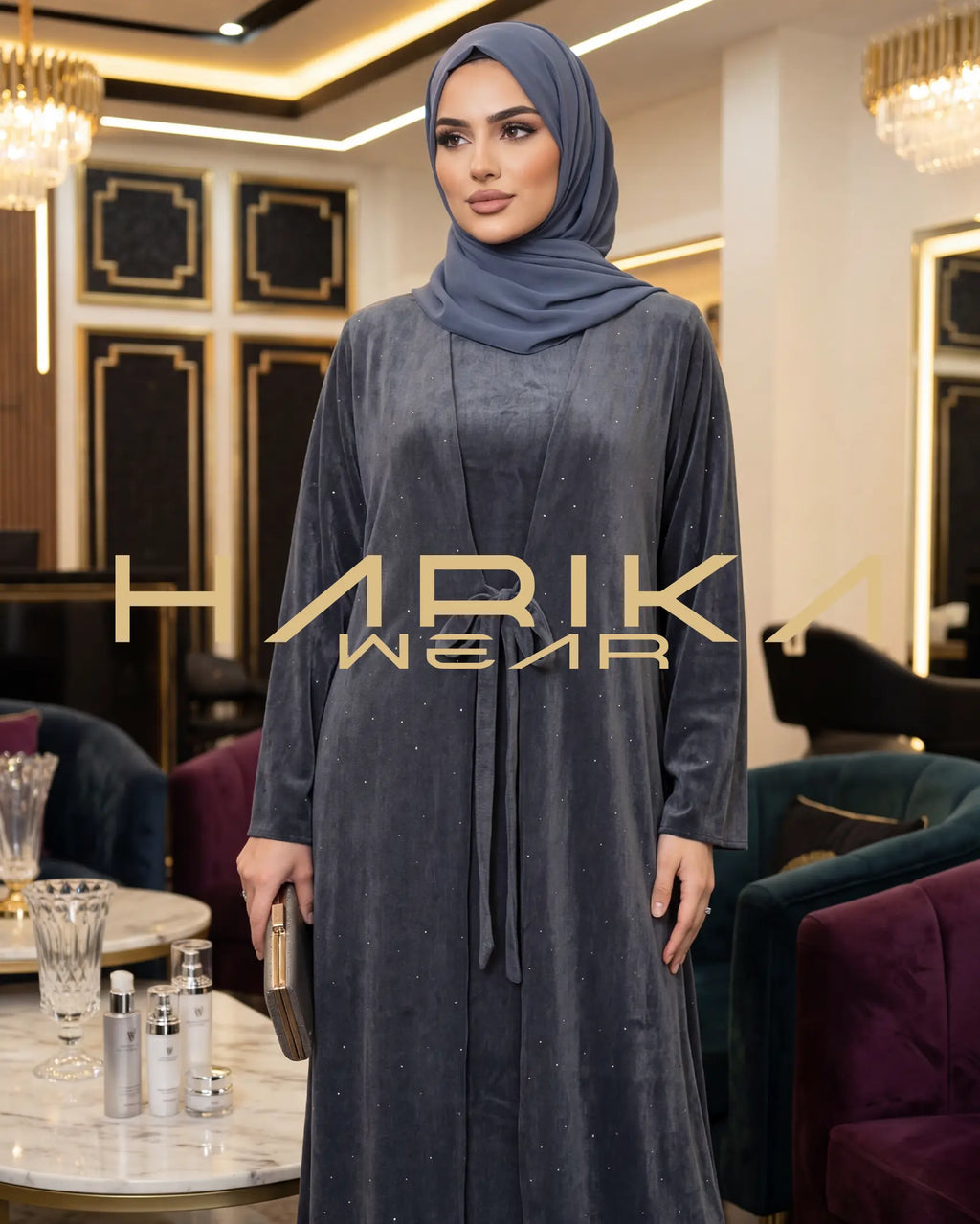 Moonlight Gri Abaya