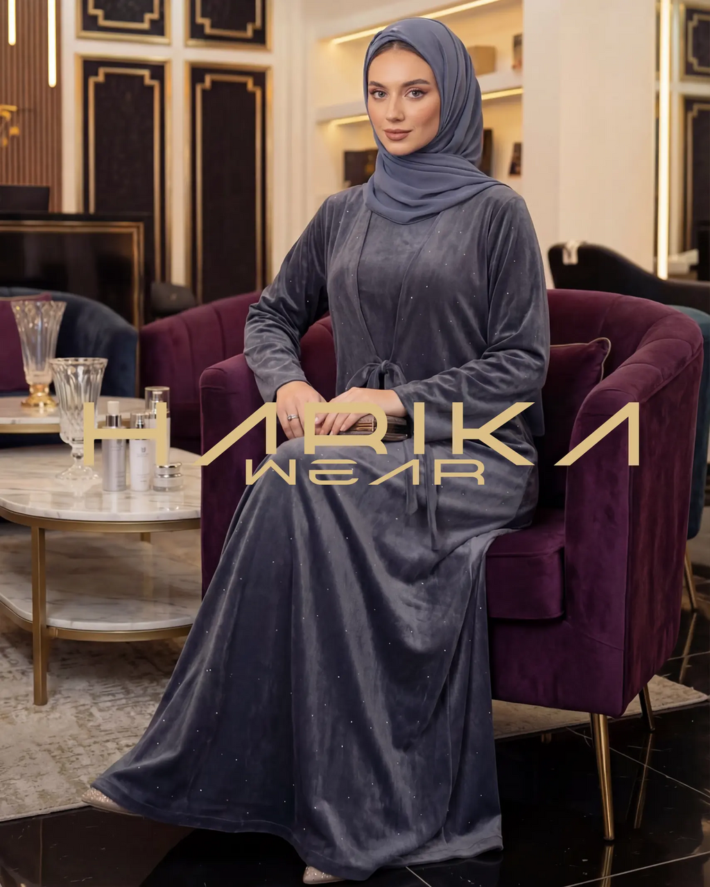 Moonlight Gri Abaya