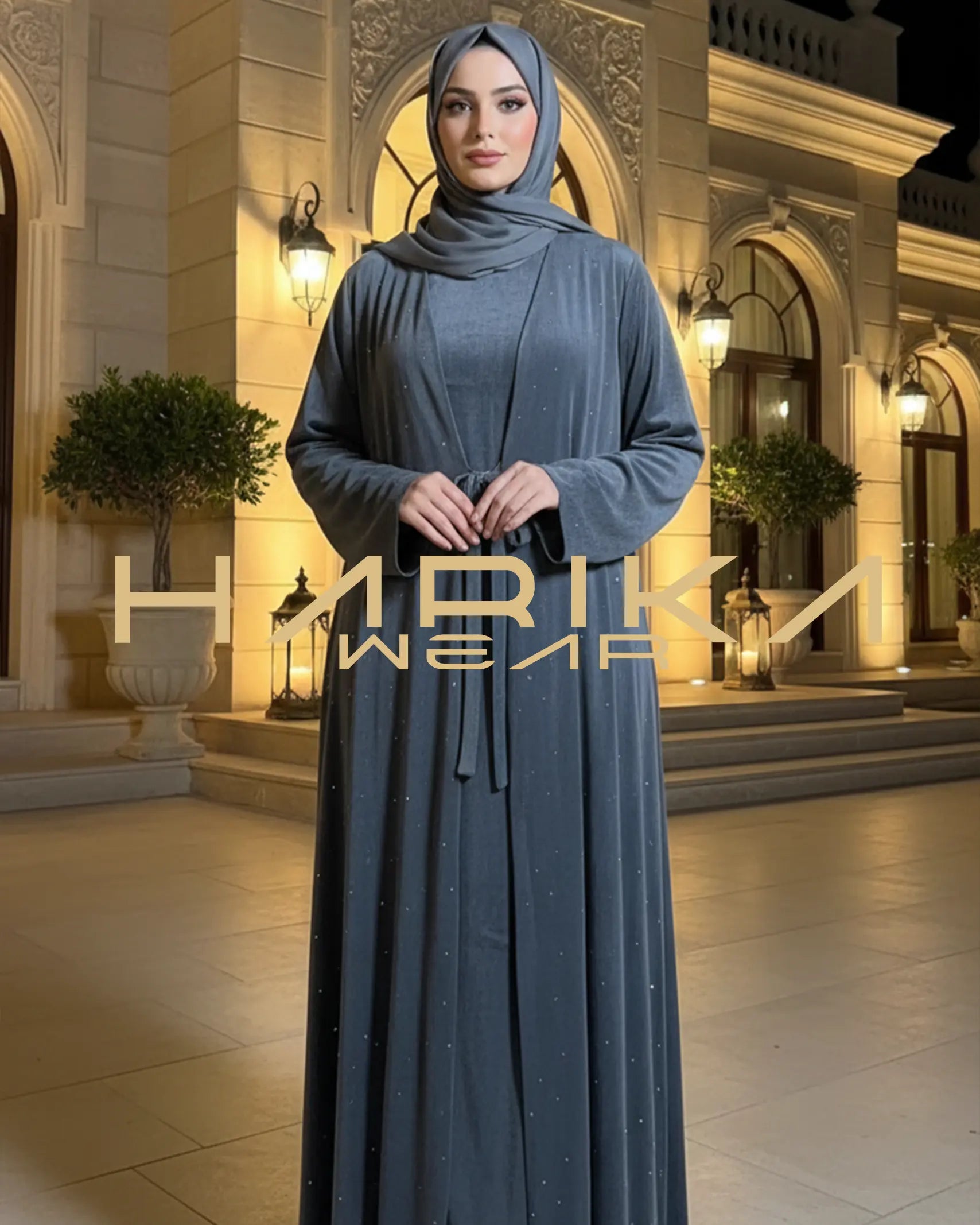 Moonlight Gri Abaya