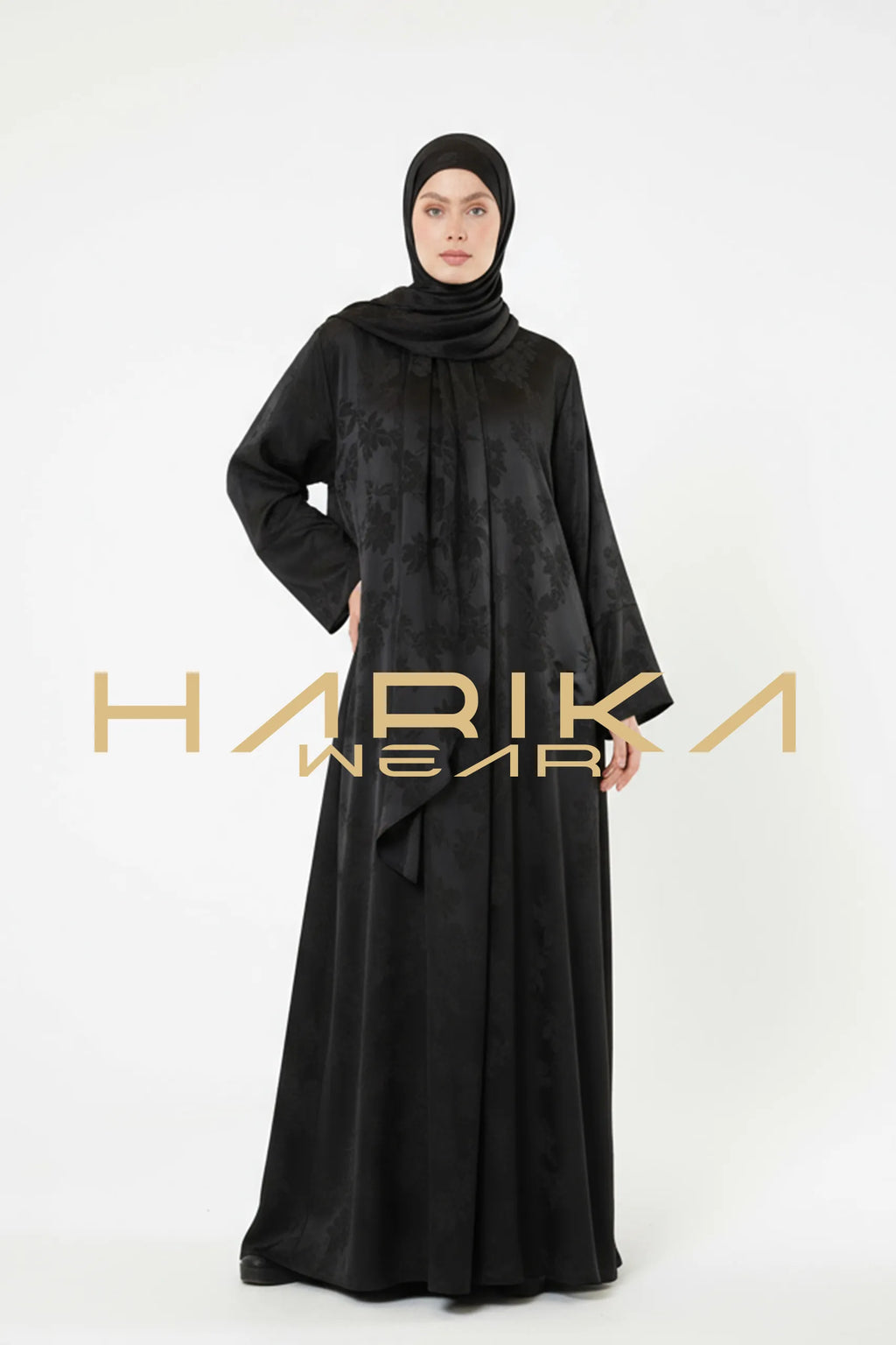 Kraliyet İpeği Namaz Elbisesi – Çiçek Desenleriyle Işıltı (Şal Hediye)