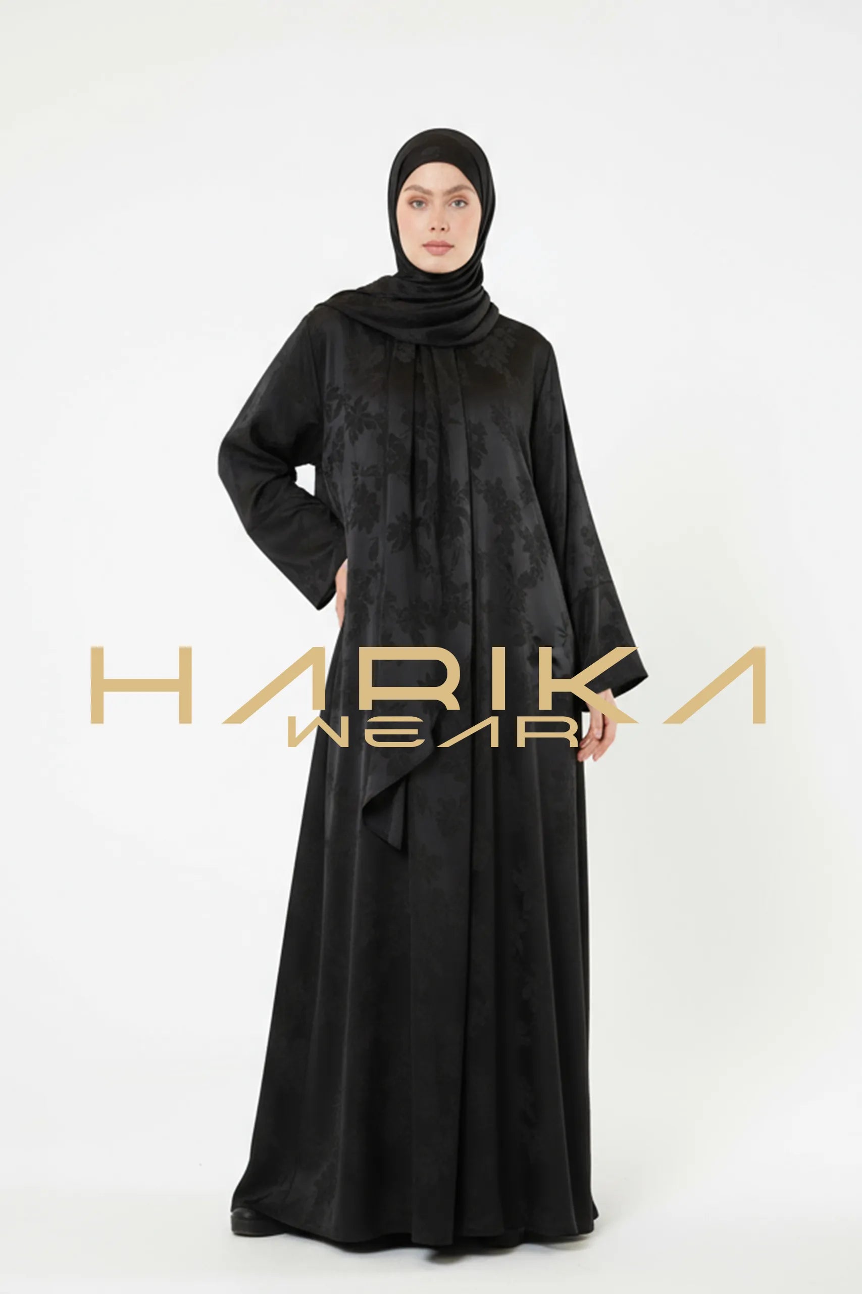 Kraliyet İpeği Namaz Elbisesi – Çiçek Desenleriyle Işıltı (Şal Hediye)