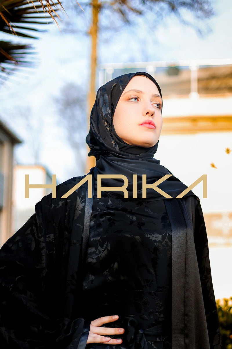 Siyah Premium Jessica İpek Şal