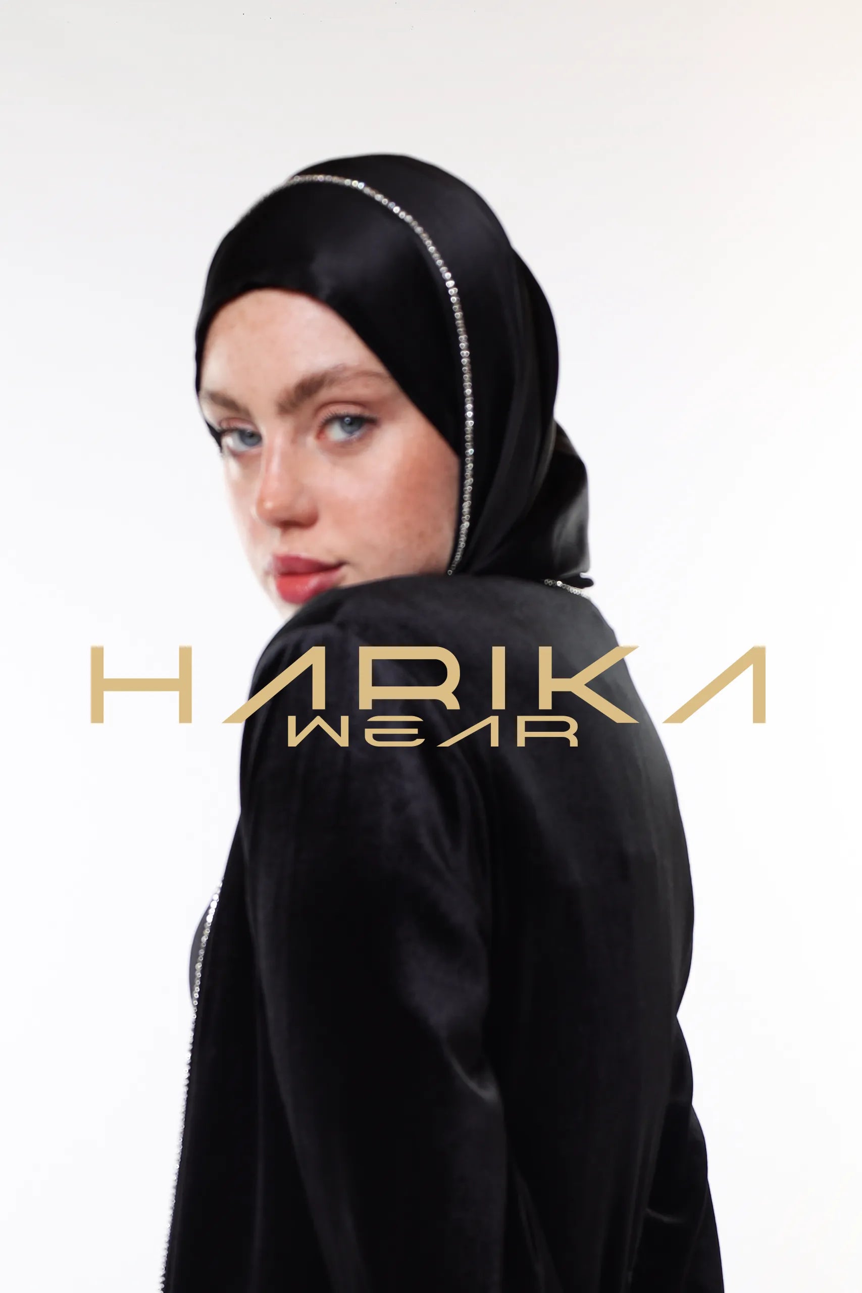 DETAYLI SİYAH İPEK ŞAL